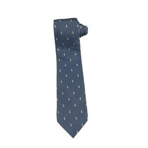 II Camiciaio Navy w Gold Pattern Men’s Tie 59 in L 3.75 W100% Silk Made in Italy